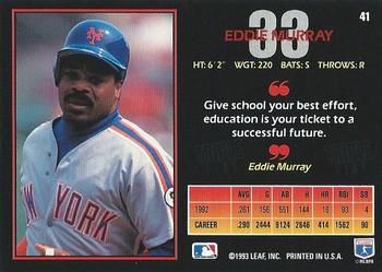 1993 Triple Play #41 Eddie Murray Back
