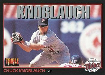 1993 Triple Play #48 Chuck Knoblauch Front