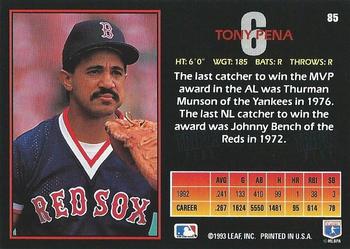 1993 Triple Play #85 Tony Pena Back