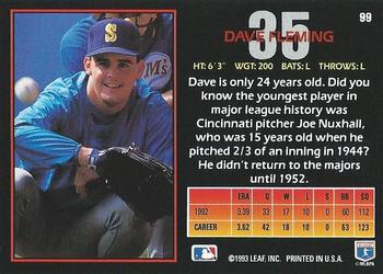 1993 Triple Play #99 Dave Fleming Back