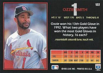1993 Triple Play #122 Ozzie Smith Back