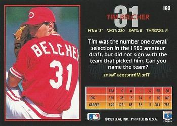 1993 Triple Play #163 Tim Belcher Back