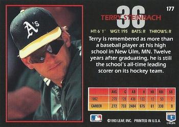 1993 Triple Play #177 Terry Steinbach Back