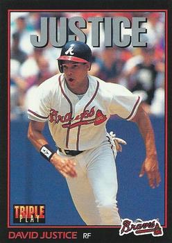 1993 Triple Play #249 David Justice Front