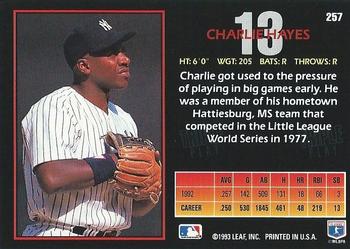 1993 Triple Play #257 Charlie Hayes Back
