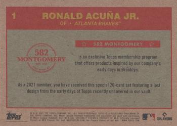 2020-21 Topps 582 Montgomery Club Set 5 #1 Ronald Acuna Back