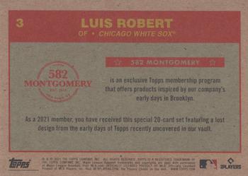 2020-21 Topps 582 Montgomery Club Set 5 #3 Luis Robert Back