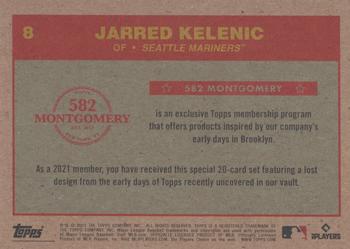 2020-21 Topps 582 Montgomery Club Set 5 #8 Jarred Kelenic Back