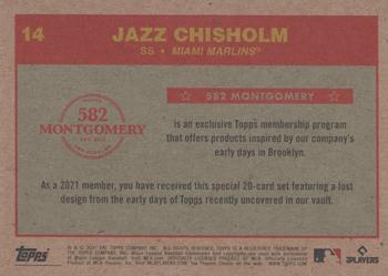 2020-21 Topps 582 Montgomery Club Set 5 #14 Jazz Chisholm Back