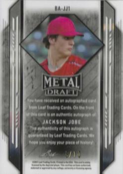 2021 Leaf Metal Draft - Pink Wave #BA-JJ1 Jackson Jobe Back