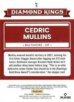 2022 Donruss #5 Cedric Mullins Back