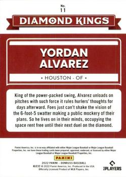 2022 Donruss #11 Yordan Alvarez Back