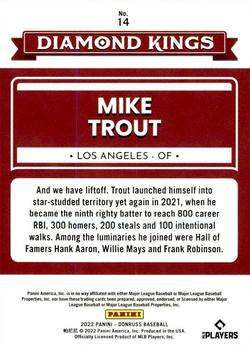 2022 Donruss #14 Mike Trout Back
