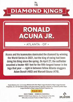 2022 Donruss #16 Ronald Acuna Jr. Back