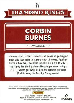 2022 Donruss #21 Corbin Burnes Back