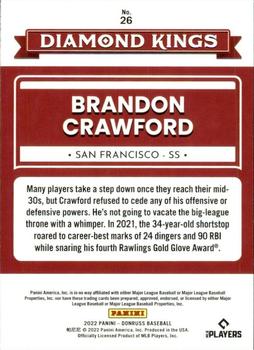 2022 Donruss #26 Brandon Crawford Back