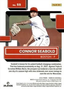 2022 Donruss #59 Connor Seabold Back