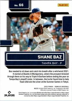 2022 Donruss #66 Shane Baz Back