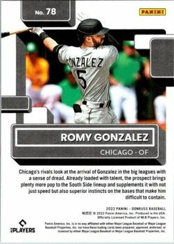 2022 Donruss #78 Romy Gonzalez Back