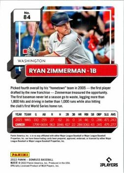 2022 Donruss #84 Ryan Zimmerman Back