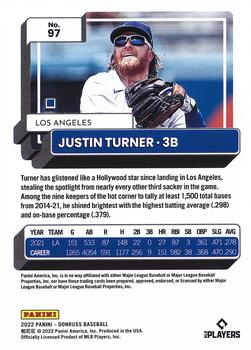 2022 Donruss #97 Justin Turner Back