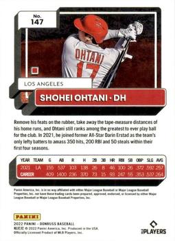 2022 Donruss #147 Shohei Ohtani Back