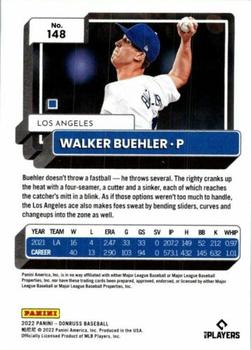 2022 Donruss #148 Walker Buehler Back