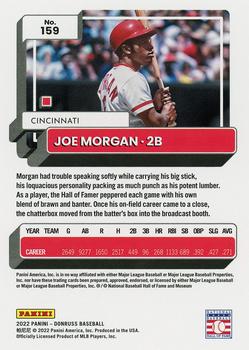 2022 Donruss #159 Joe Morgan Back
