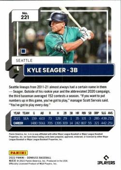 2022 Donruss #221 Kyle Seager Back