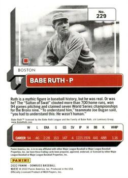 2022 Donruss #229 Babe Ruth Back