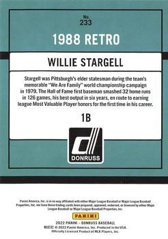 2022 Donruss #233 Willie Stargell Back