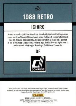 2022 Donruss #240 Ichiro Back