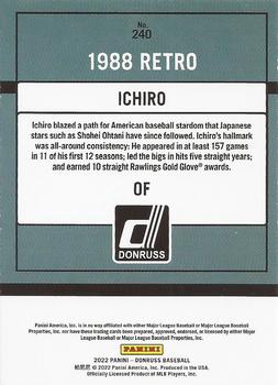2022 Donruss #240 Ichiro Back