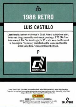 2022 Donruss #253 Luis Castillo Back