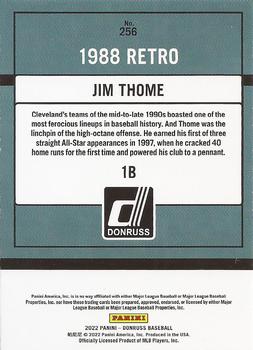 2022 Donruss #256 Jim Thome Back