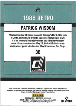 2022 Donruss #273 Patrick Wisdom Back