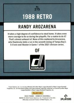 2022 Donruss #275 Randy Arozarena Back