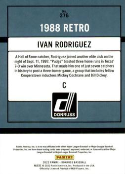 2022 Donruss #276 Ivan Rodriguez Back
