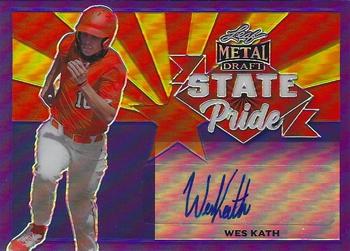 2021 Leaf Metal Draft - State Pride Autographs Purple Rainbow #SP-WK1 Wes Kath Front