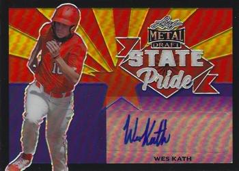 2021 Leaf Metal Draft - State Pride Autographs Black Rainbow #SP-WK1 Wes Kath Front