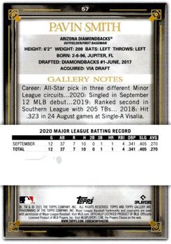 2021 Topps Gallery - Printer Proof #57 Pavin Smith Back