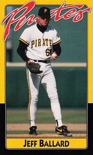 1994 Quintex Pittsburgh Pirates SGA - Nationwide Insurance Sponsor #NNO Jeff Ballard Front