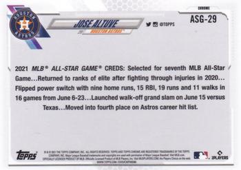 2021 Topps Chrome Update - 2021 All-Star Game #ASG-29 Jose Altuve Back