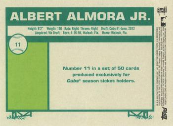 2020 Topps Chicago Cubs Season Ticket Holders #11 Albert Almora Back