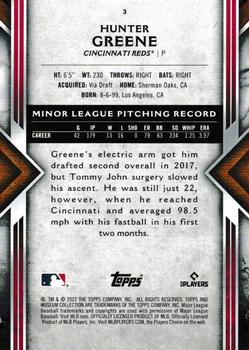 2022 Topps Museum Collection #3 Hunter Greene Back