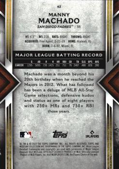2022 Topps Museum Collection #42 Manny Machado Back