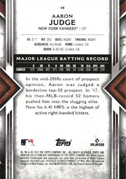 2022 Topps Museum Collection #48 Aaron Judge Back
