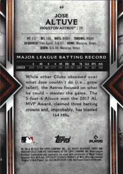 2022 Topps Museum Collection #49 Jose Altuve Back