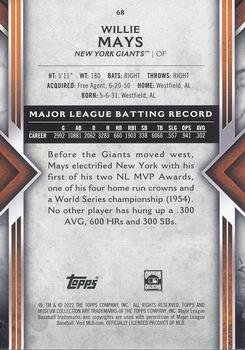2022 Topps Museum Collection #68 Willie Mays Back