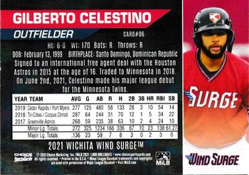 2021 Choice Wichita Wind Surge #06 Gilberto Celestino Back
